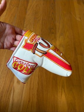 Barstool Golf Headcover in White, Red & Yellow